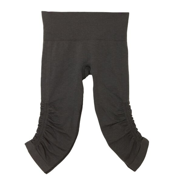 LULULEMON In The Flow Crop II Capri Legging 4 Deep Coal Gray Pull On EUC B62 - Picture 2 of 6
